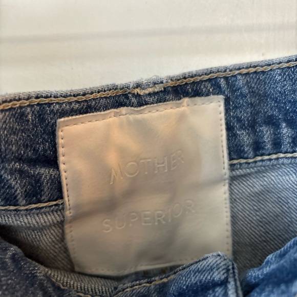 MOTHER SUPERIOR High Waisted Study Hover Distressed Jeans Peaches and Screams 29 - Picture 5 of 13